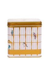 Er205-t7 Bird Cage Desenli Kare Metal Saklama Kabı 8 X 12 Cm