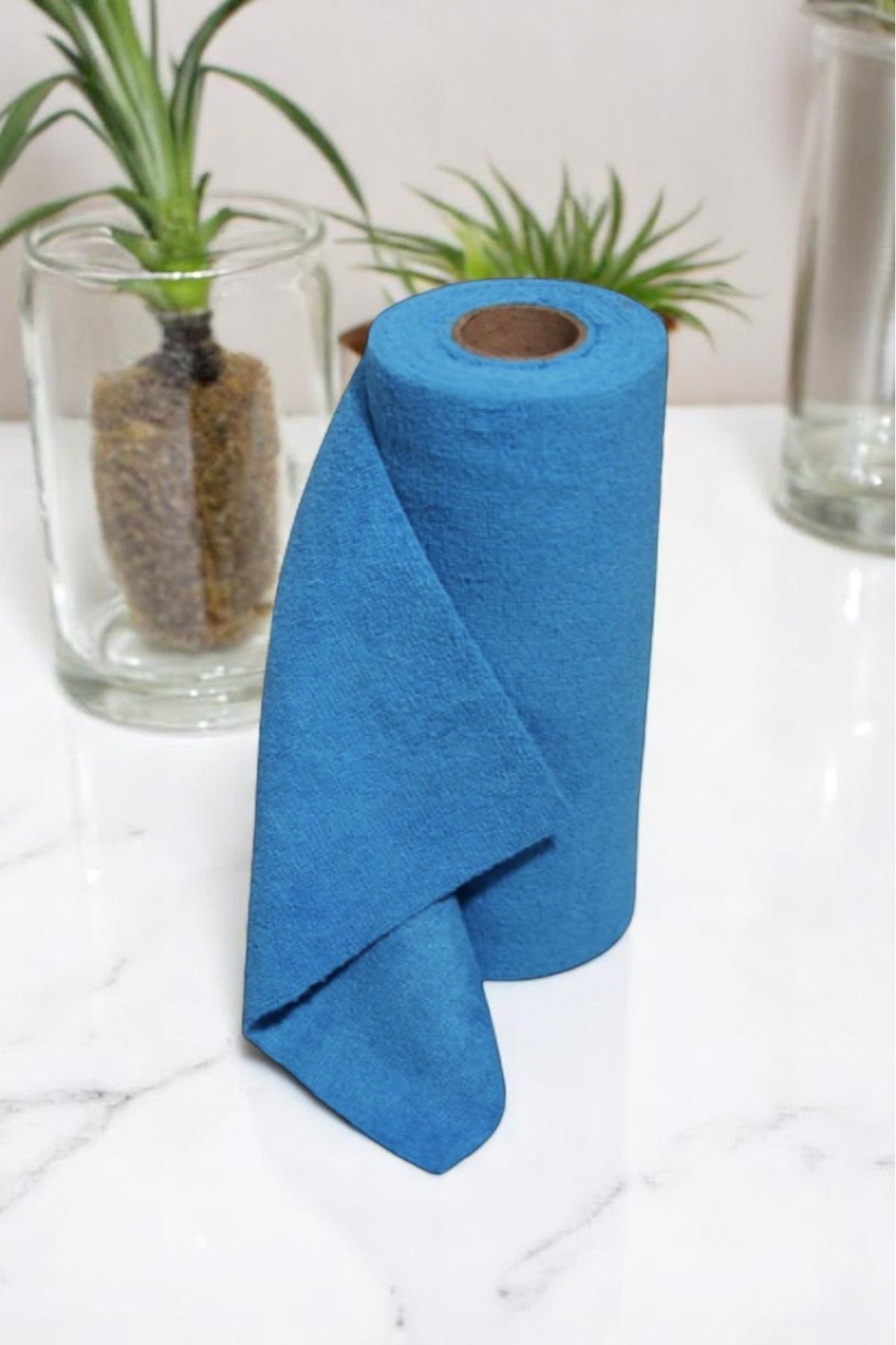 Mikrofiber Temizlik Rulosu – 25 Adet, 25x25 cm, Çok Amaçlı Kullanım, Kopart Kullan, Mavi