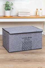 Mega Plus Gri Keçe Kapaklı Kutu, 57 x 41 x 31 cm