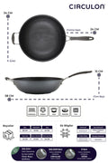 Circulon D-MYR134W Cırculon, 34Cm Wok Tava
