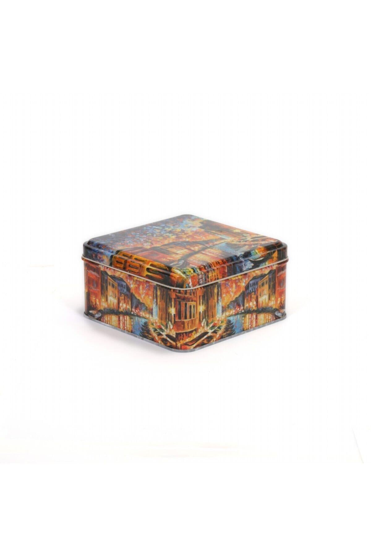 Evle Kare Metal Saklama Kabı 158x158x80 mm, 1,9 lt