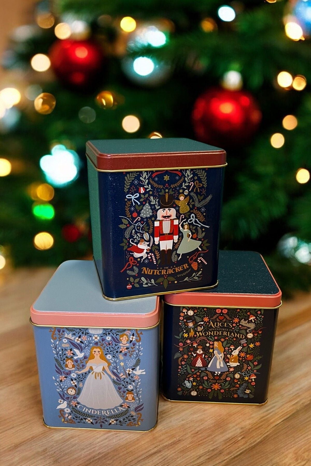 Tales Desenli 12x12x13 cm Metal Dekoratif Kutu