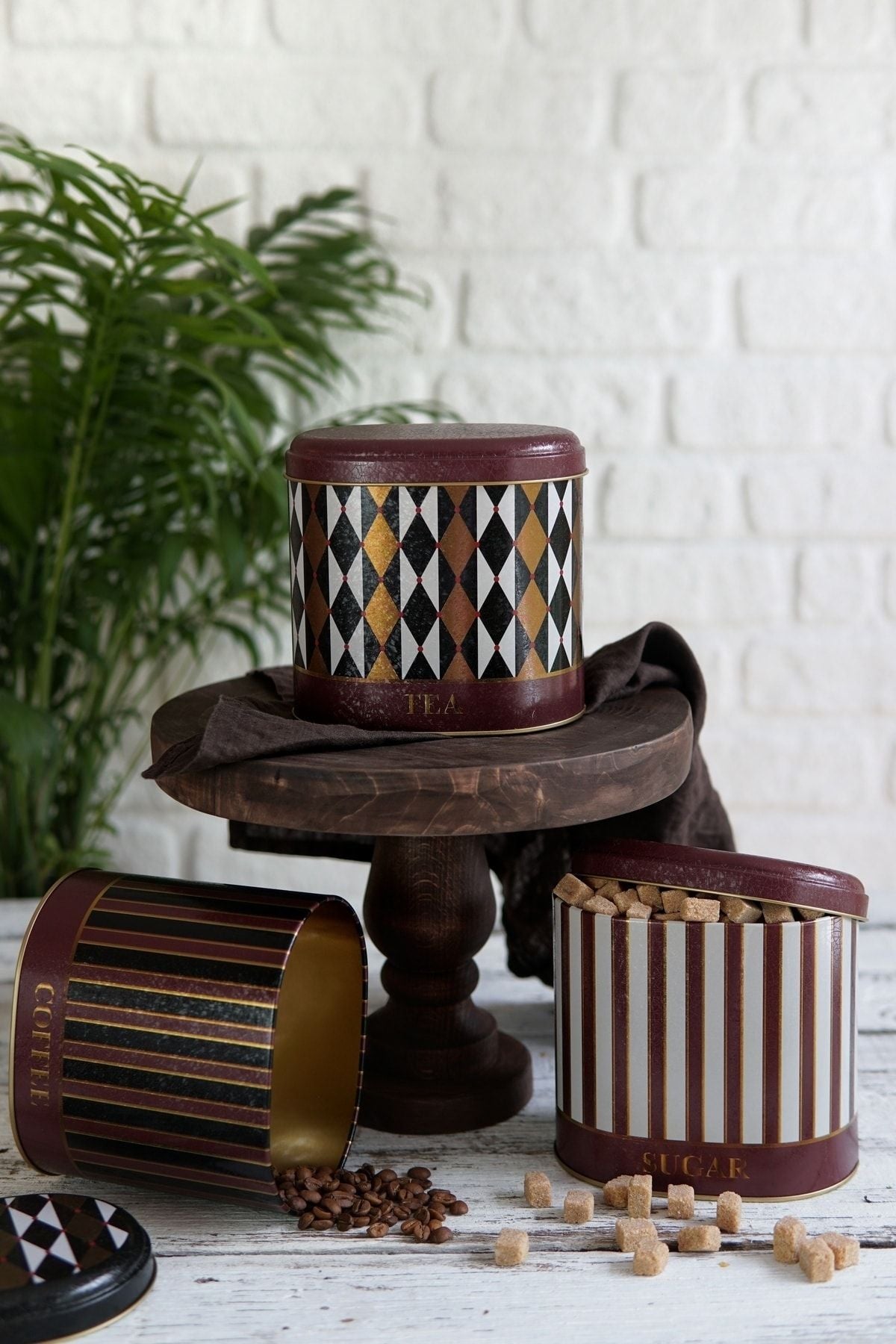 Erb07t8 Oval Metal Saklama Kabı 3 Lü Set, Circus