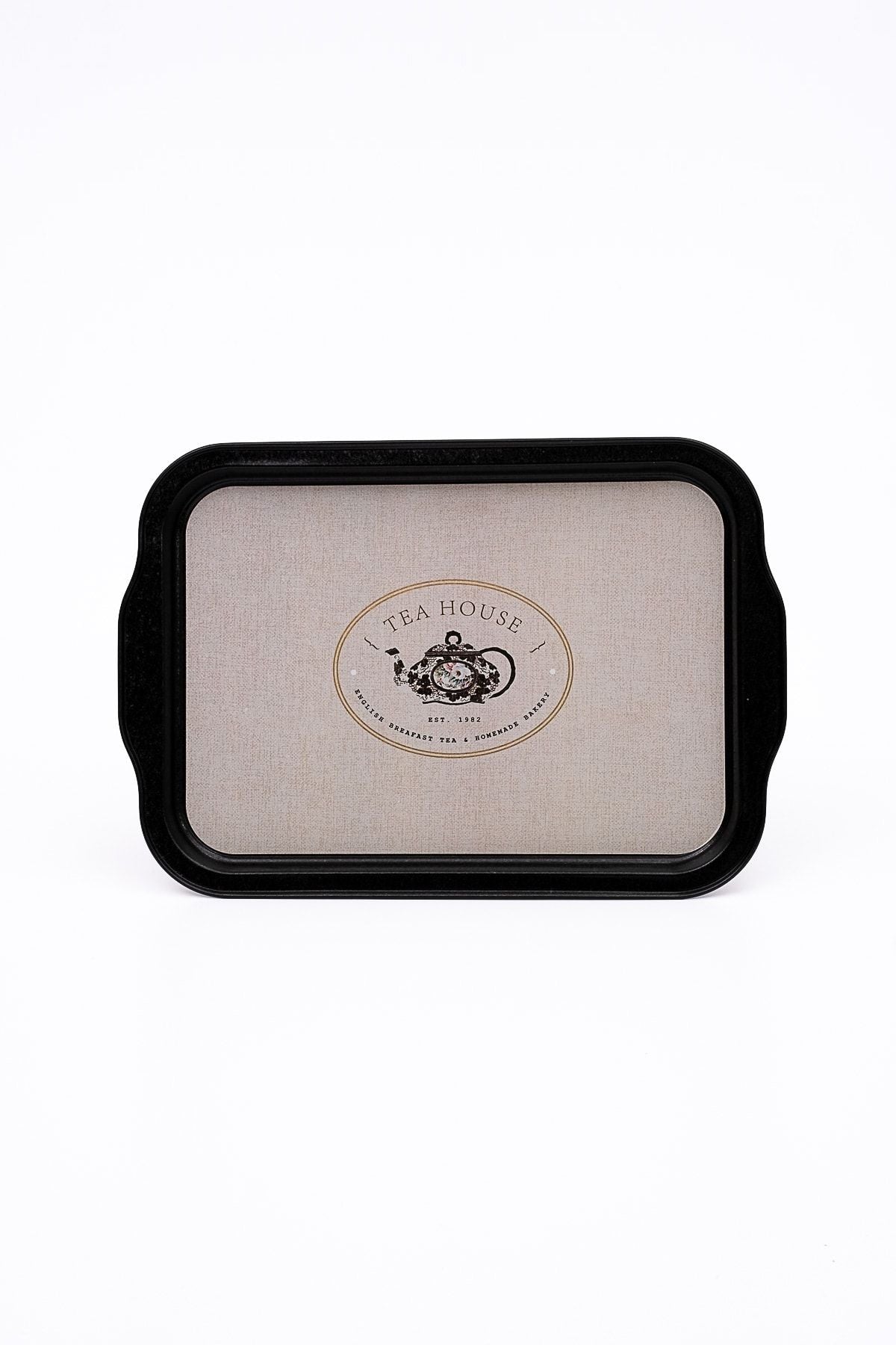 Azura Desenli Metal Tepsi - Çay Kahve Tepsisi - Sunum Tepsisi 21 Cm X 31 Cm Ee162-8f