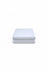 120x120x41 mm Metal Kapaklı Baskısız Metal Kutu, Mat Beyaz, 144 Adet