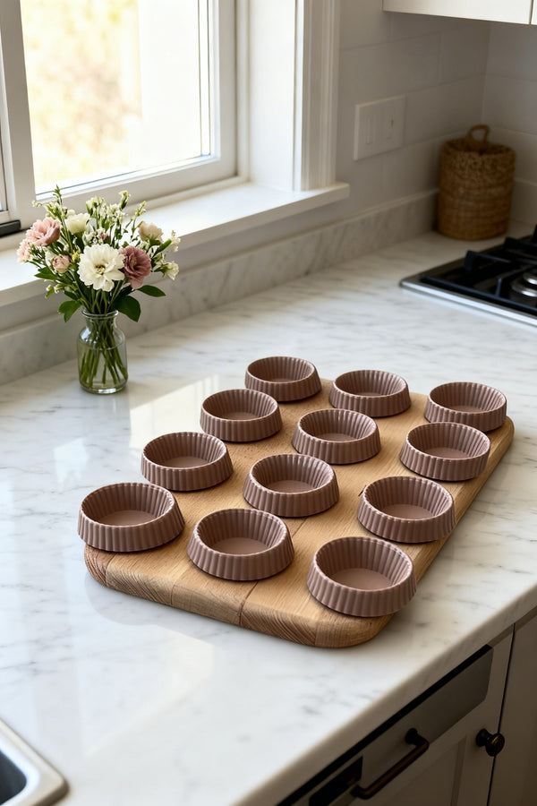 Evle 12 li Katlanabilir Tırtıklı Muffin Kalıbı TR