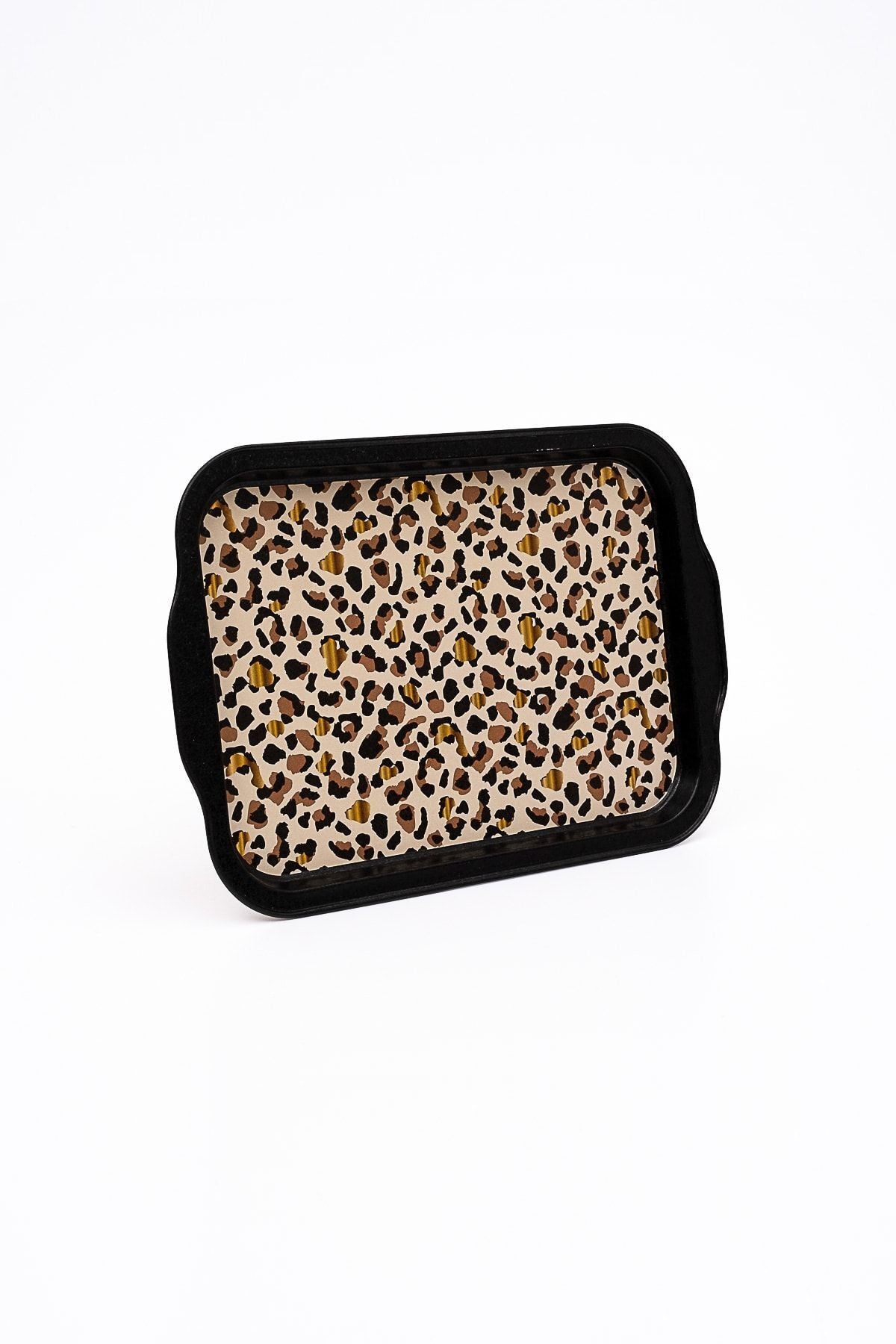 Leo Desenli Metal Tepsi - Çay Kahve Tepsisi - Sunum Tepsisi 21 Cm X 31 Cm Ee162-v4