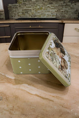 Canım Annem Desenli Kare Metal Saklama Kabı 15.8 x 15.8 x 8.7 cm, 2.2 lt