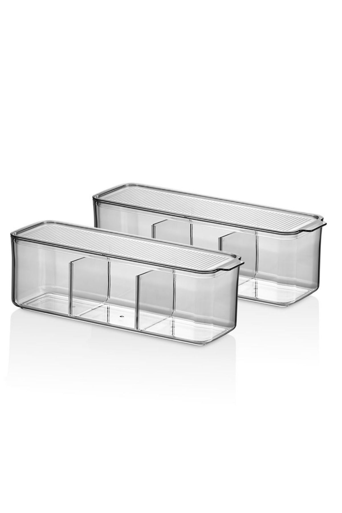 Mina Organizer Plastik Raf, Şeffaf Füme Kapaklı 2 x 2500 ml