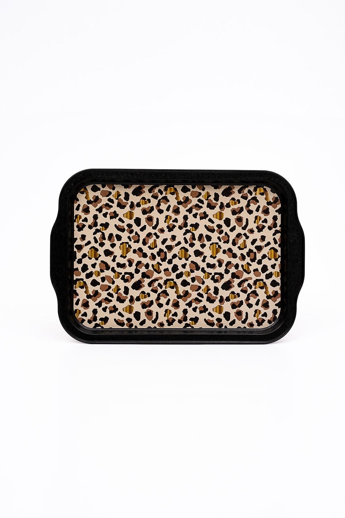 Leo Desenli Metal Tepsi - Çay Kahve Tepsisi - Sunum Tepsisi 21 Cm X 31 Cm Ee162-v4