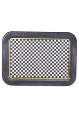 Ef169-18 Checkers Blue_swt Home Desenli Dikdörtgen Tepsi 32x43 Cm