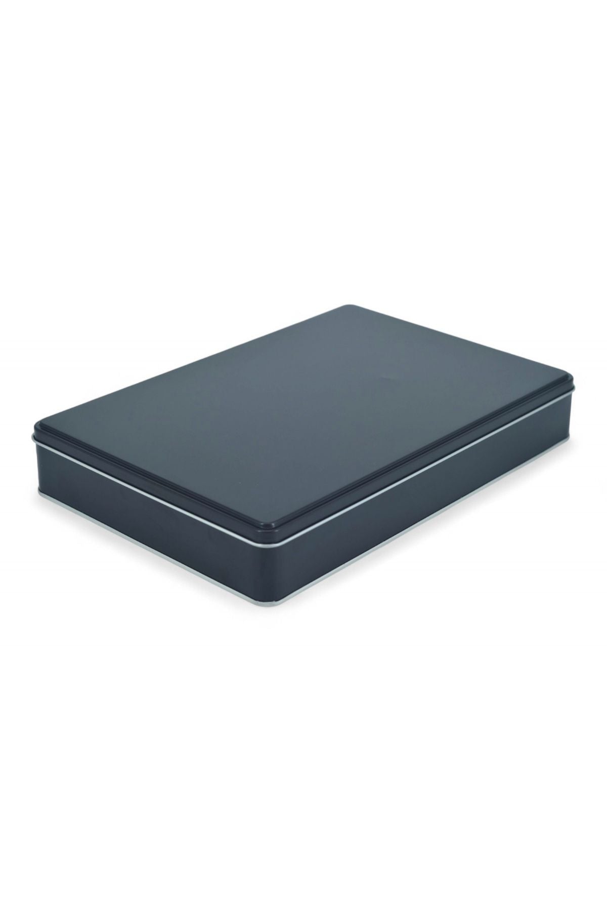 300x200x57 mm Metal Kapaklı Baskısız Metal Kutu, Mat Siyah, 25 Adet