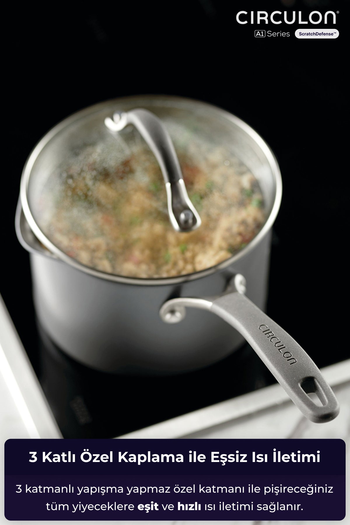 Cam Kapaklı Sos Tenceresi 18 CM