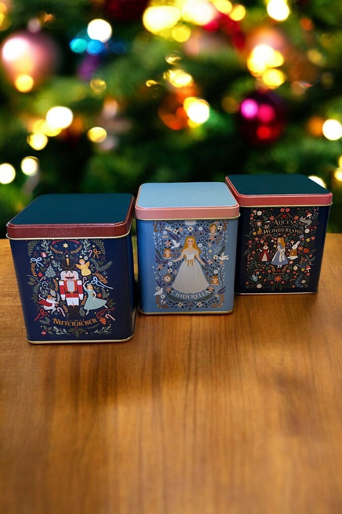 Tales Desenli 12x12x13 cm Metal Dekoratif Kutu