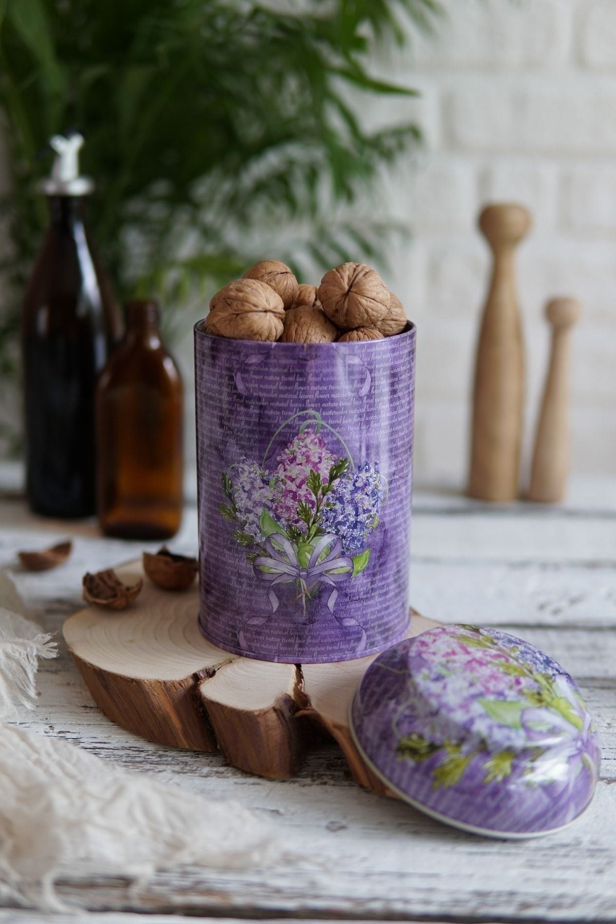 Ef115-28 Flower Purple Desenli Baharatlık 1,1 Lt