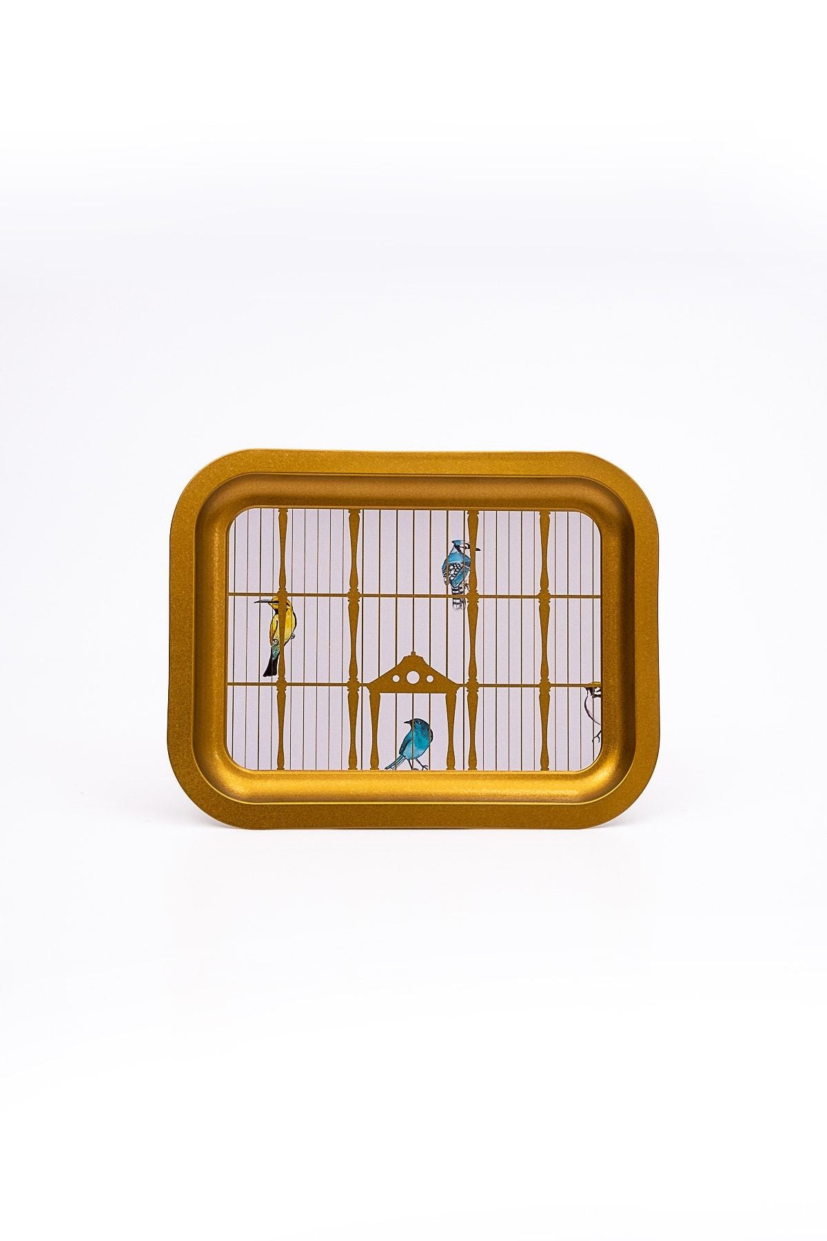 Ee161-t7 Bird Cage Desenli Dikdörtgen Tepsi 23x31 Cm