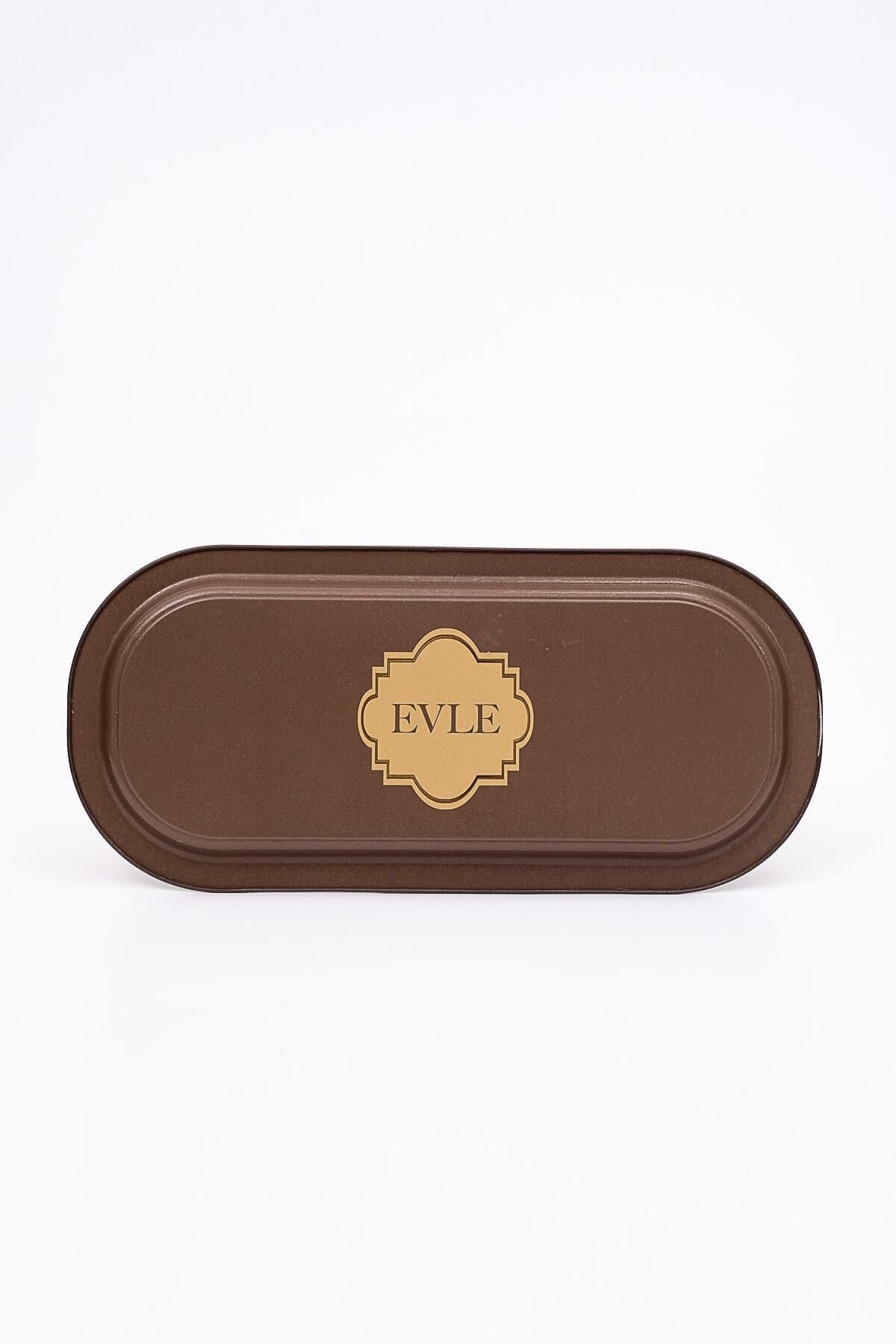 Ee168-u6 Retro Desenli Oval Tepsi 16x35 Cm