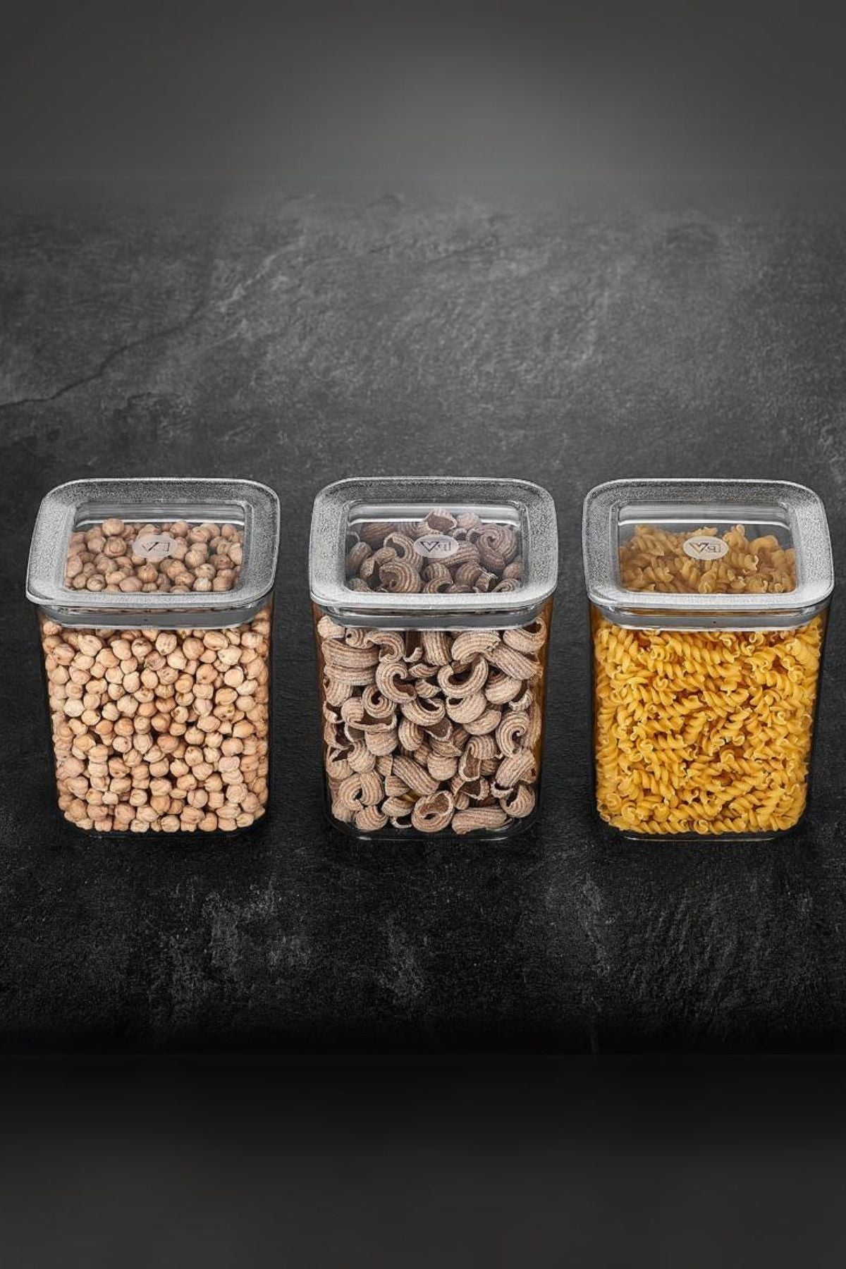 Sude Kare Saklama Kabı 3 x 1000 Ml