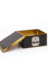 Er029-v2 Trellis Desenli Kare Metal Saklama Kabı 24x24 Cm