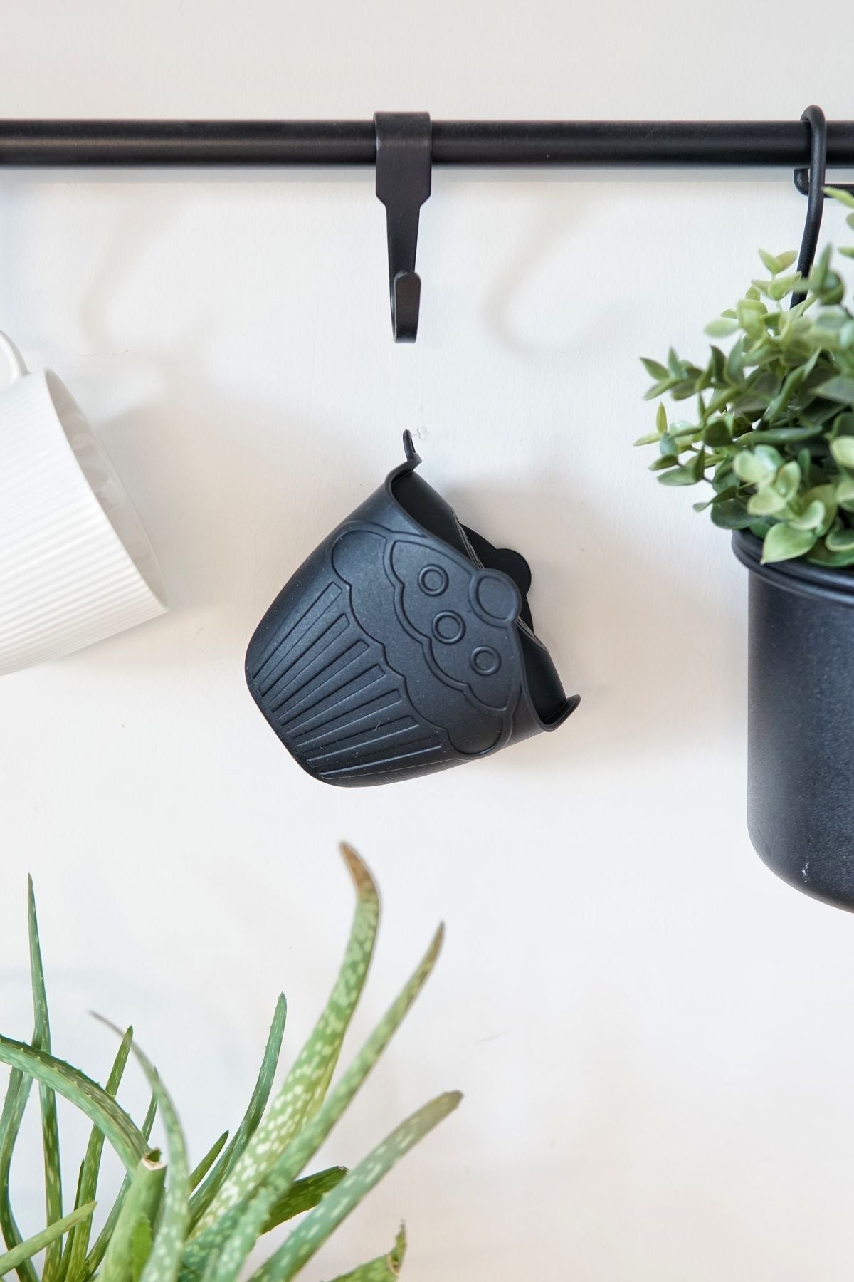 Cupcake Silikon Elcek, Platinum Silikon, 12 x 8 x 10 cm, Antrasit