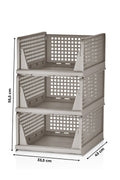 Evle Fold & Go Katlanır 3lü Organizer Kayar Raf, Mavi
