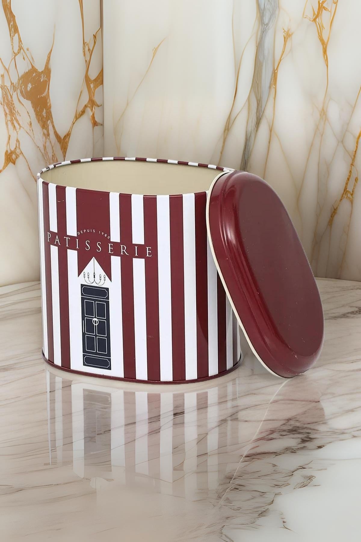 Evle Oval Metal Saklama Kabı 11x15 Cm