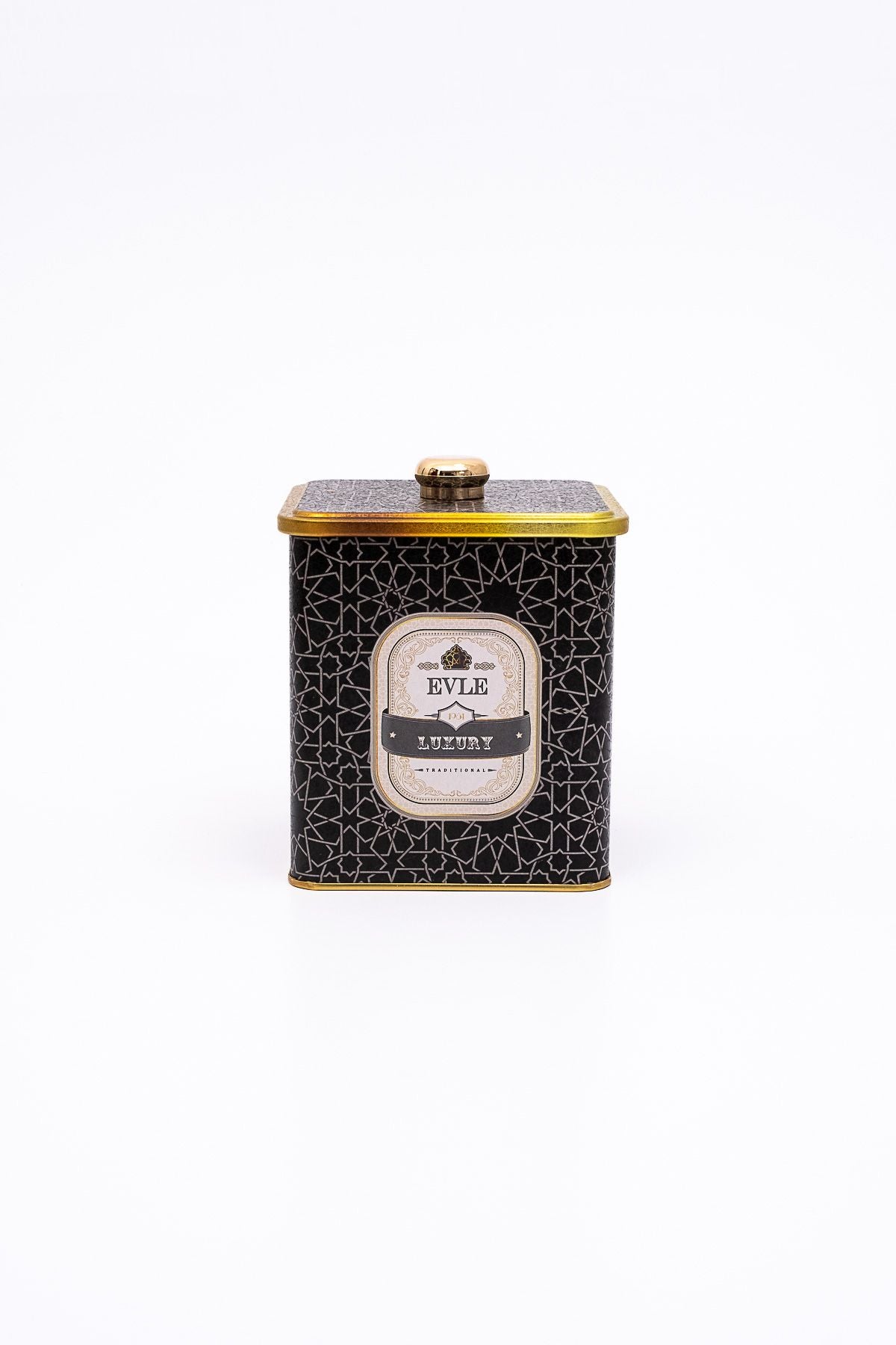 Er023-v2 Trellis Desenli Kare Metal Saklama Kabı 12x12 Cm