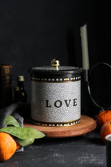 Mosaic Desenli Yuvarlak Metal Saklama Kabı, Erzak Saklama Kabı 14 Cm X 15 Cm Er143-1e