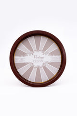 Ee197-8b Elegance Burgundy Desenli Yuvarlak Tepsi 32 Cm