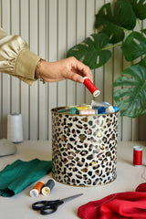 Leo Desenli Erzak Saklama Kabı - Metal Saklama Kabı 17,5 Cm X 18 Cm Er147-v4