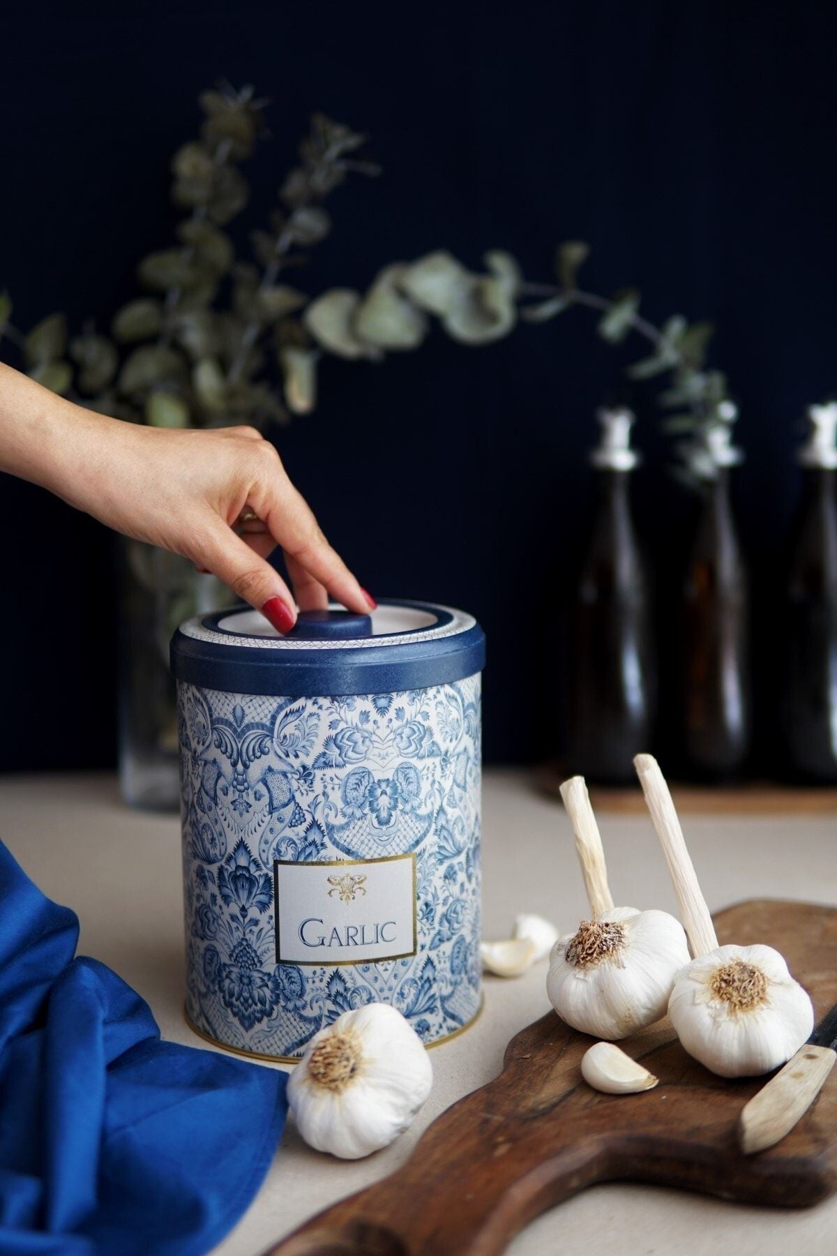 Azulejos Desenli Sarımsaklık, Sarımsak Sepeti, Sebzelik Er188-1d