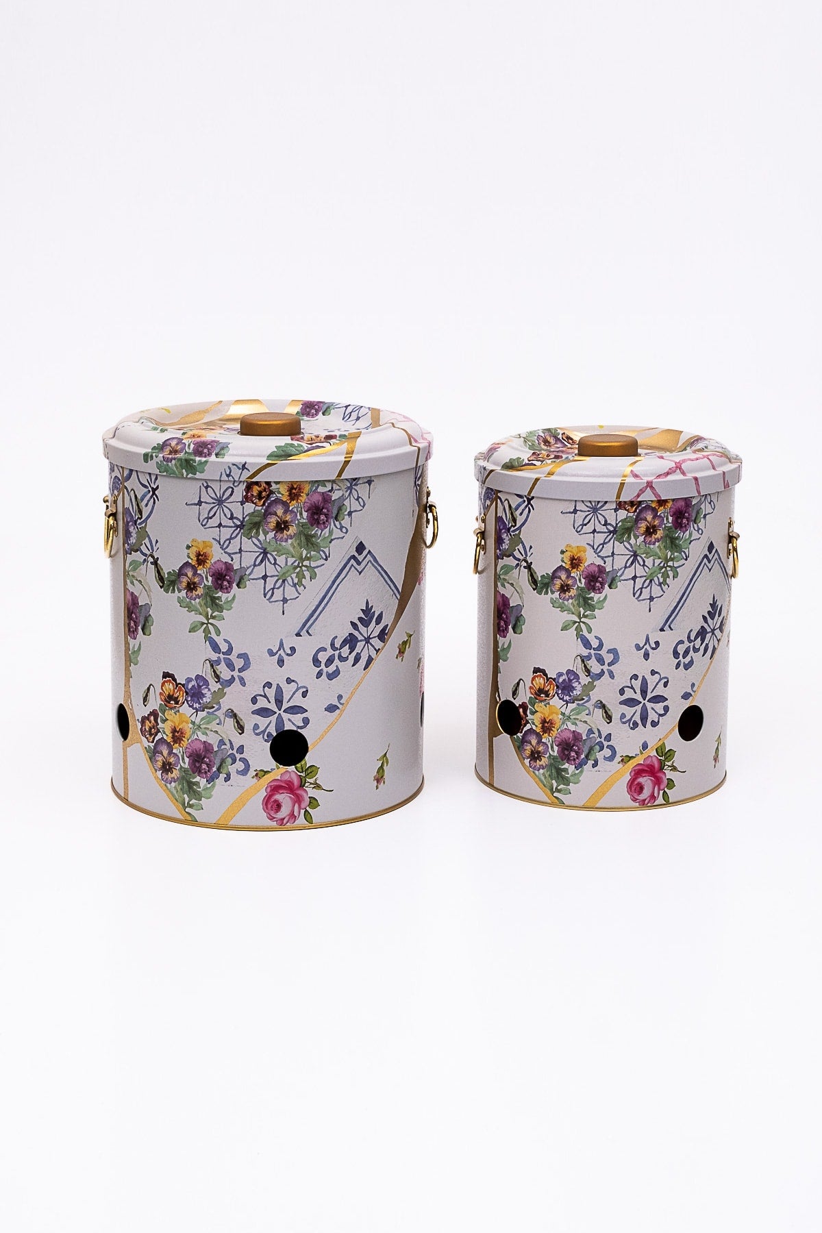 Metal Patates Soğan Kovası - Sebzelik - Patates Soğanlık Sepeti 2li Set