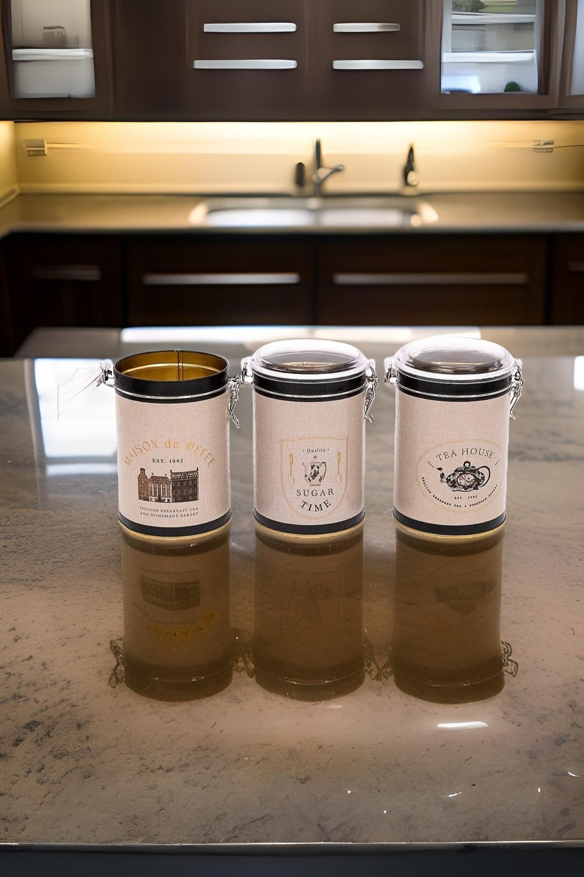 Erb18v3 Silindir Saklama Kabı Kilitli Ø105 3 Lü Set, Azura