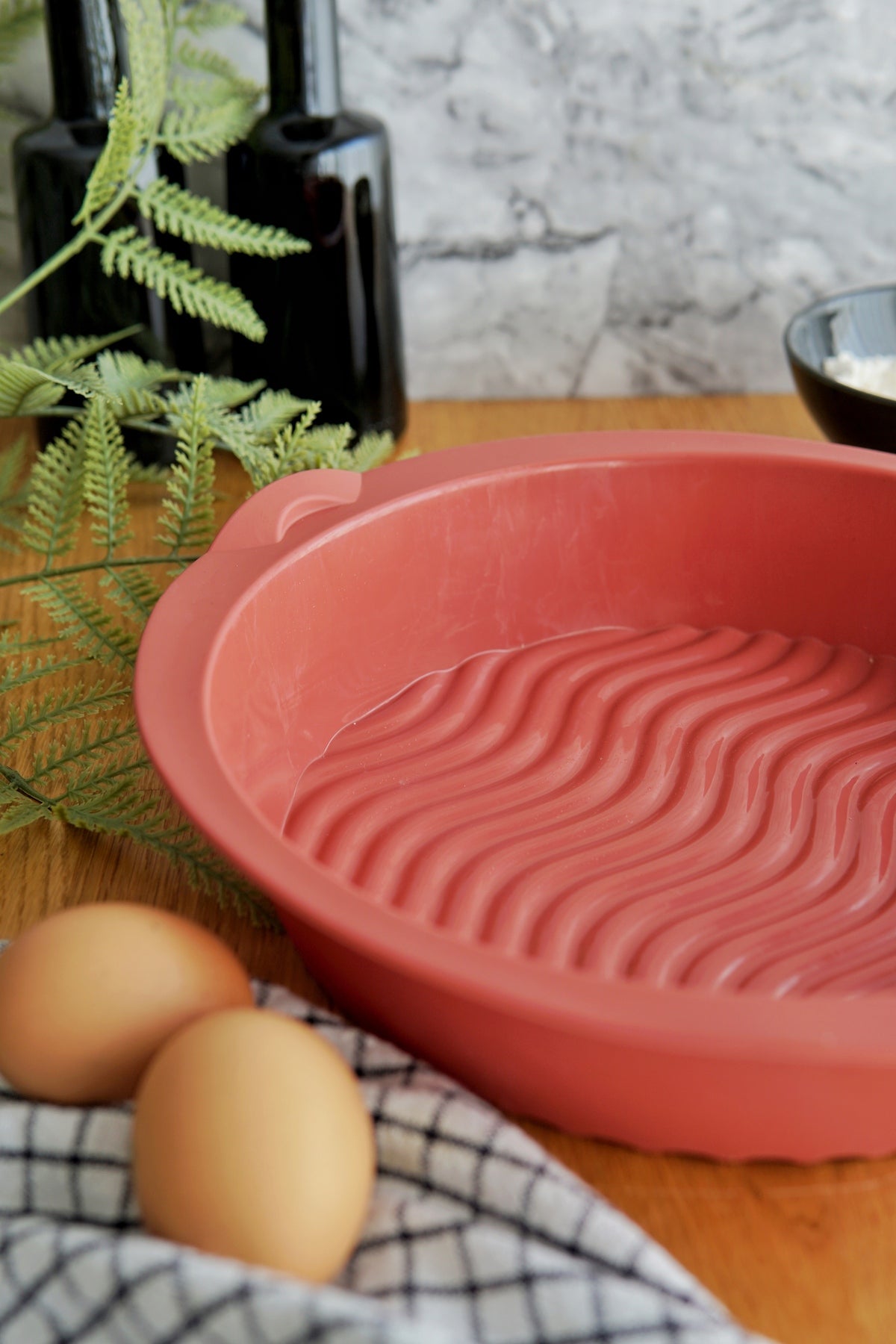 Evle 28 cm Silikon Cheesecake Kalıbı, Platinum Silikon