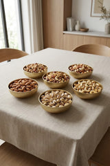 6 Parça Gold Metal Çerezlik Seti 6’lı – Ø9 cm Yükseklik 3 cm