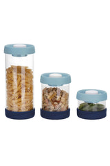 Yuvarlak Vakumlu Cam Saklama Kabı Seti, 3'Lü Set (450 ml+840 ml+1500 ml)