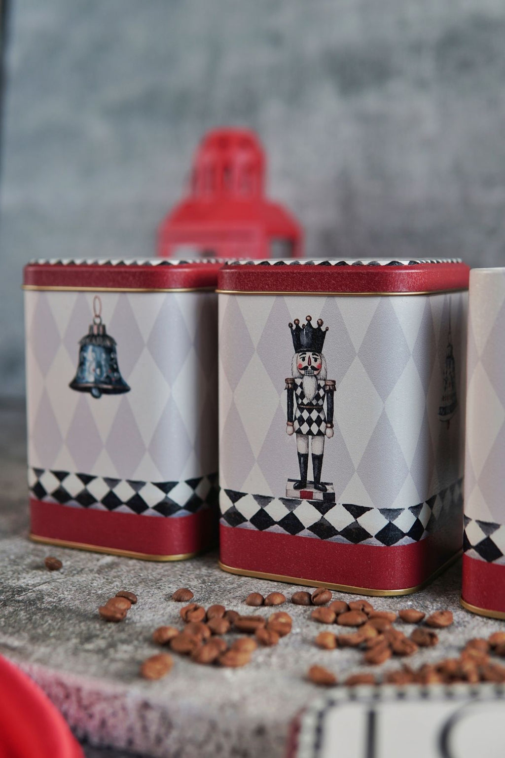 Kare Metal Saklama Kabı 8.7 x 8.7 X 12.5 cm, 3 Lü Set, Mckenzie