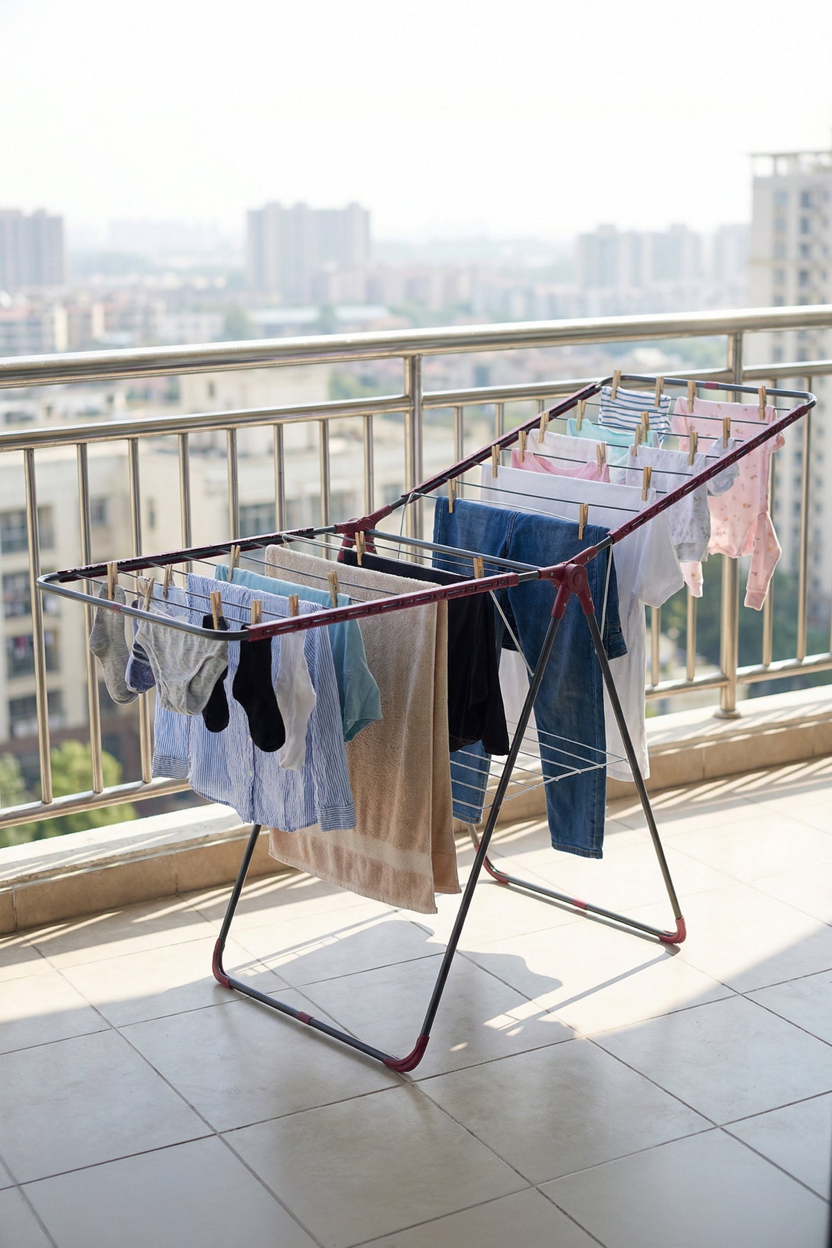 Mina Large Çelik Katlanabilir Çamaşır Kurutmalık – 20m Kapasite