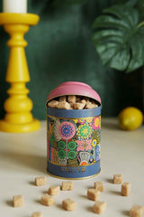 Yuvarlak Metal Saklama Kabı, Ø 9 x 11 cm, Kubbe Kapak, 0,6 lt