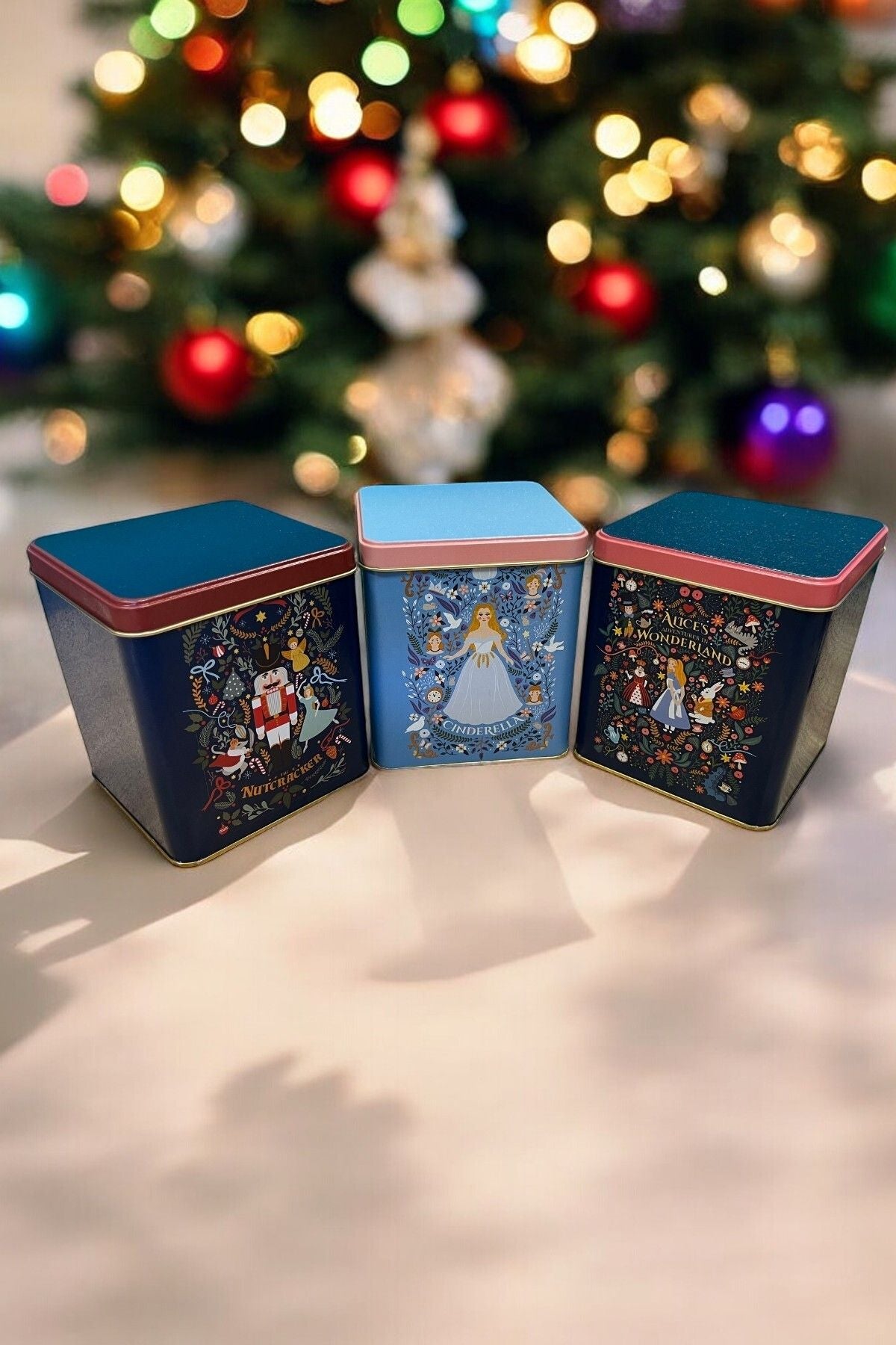 Tales Desenli 12x12x13 cm Metal Dekoratif Kutu