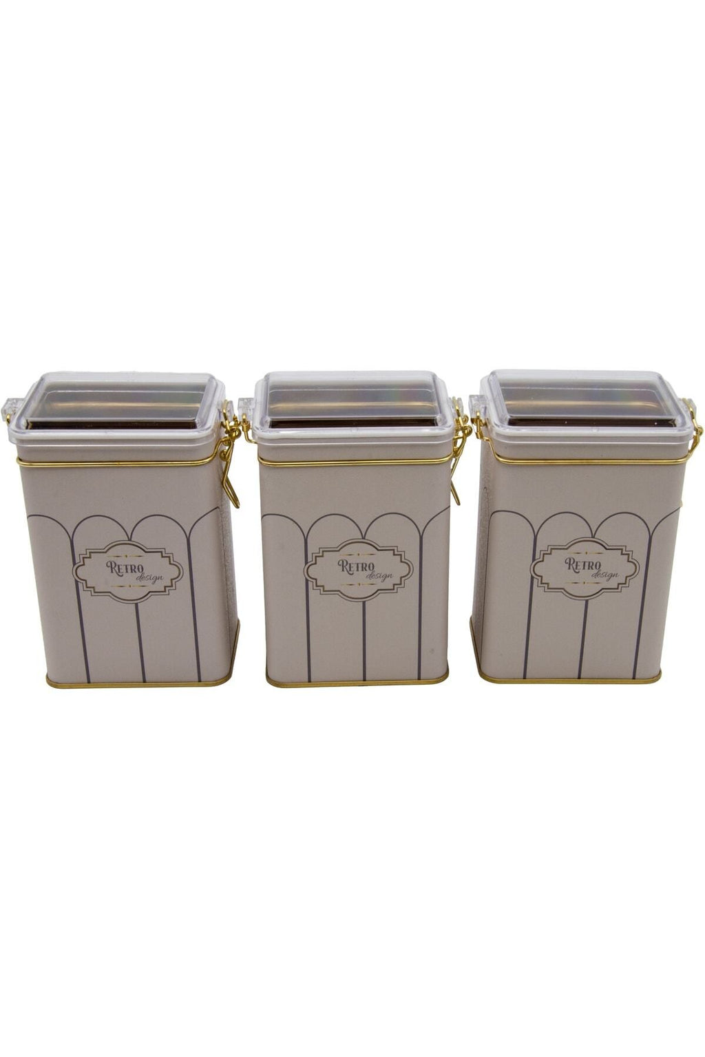 Erb21u6 Dikdörtgen Kilitli Saklama Kabı 75x100x150 3 Lü Set, Retro