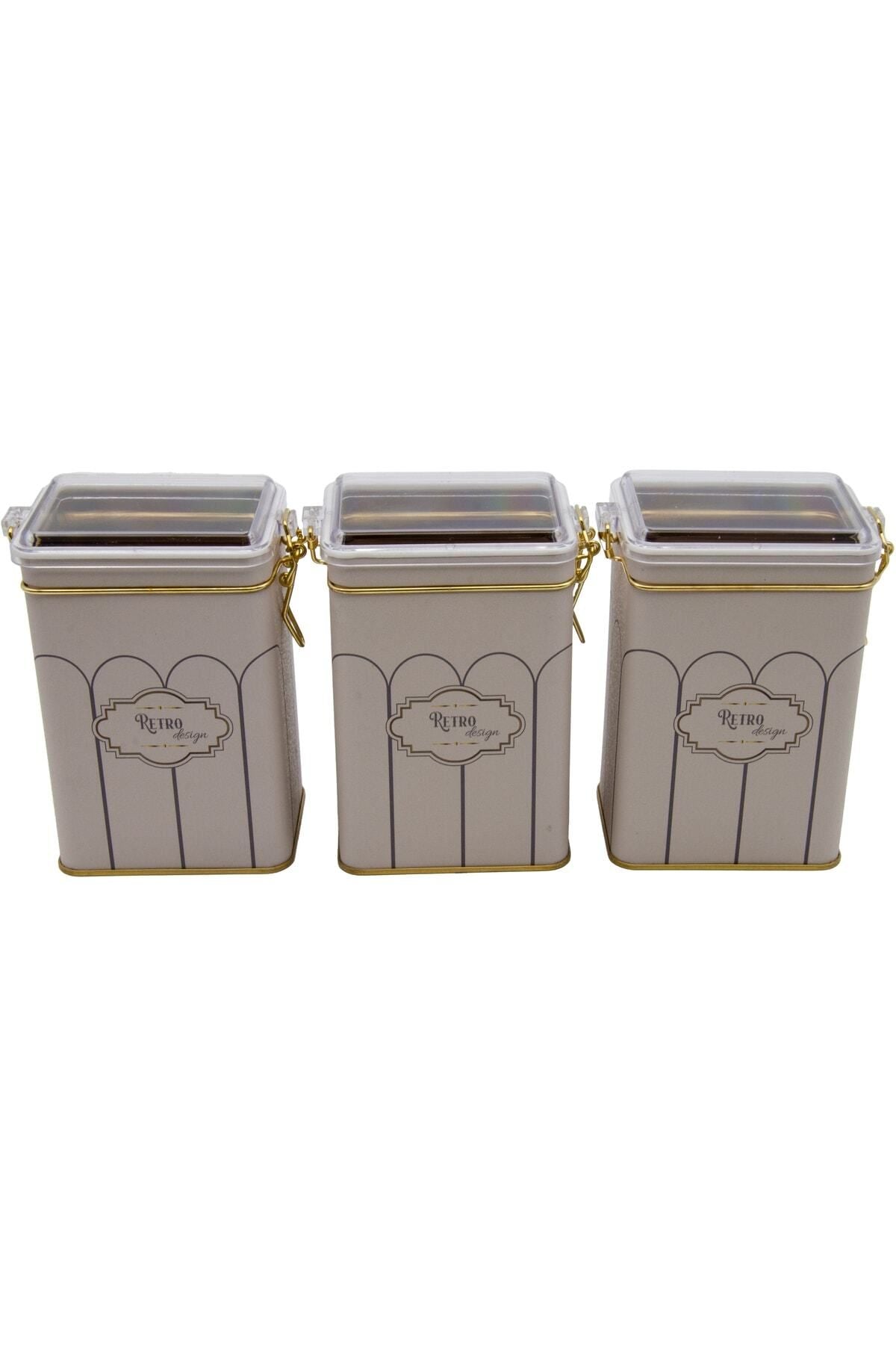 Erb21u6 Dikdörtgen Kilitli Saklama Kabı 75x100x150 3 Lü Set, Retro