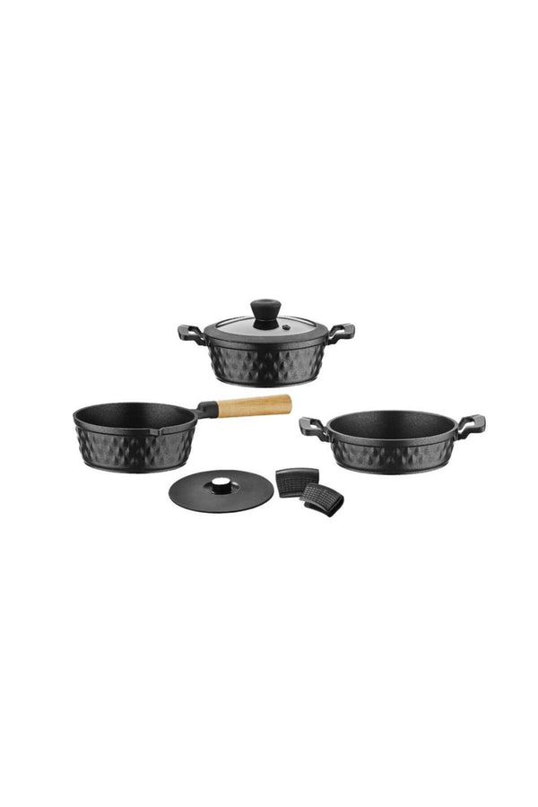 Brioni Diamond 5 Parça Siyah Midi Set