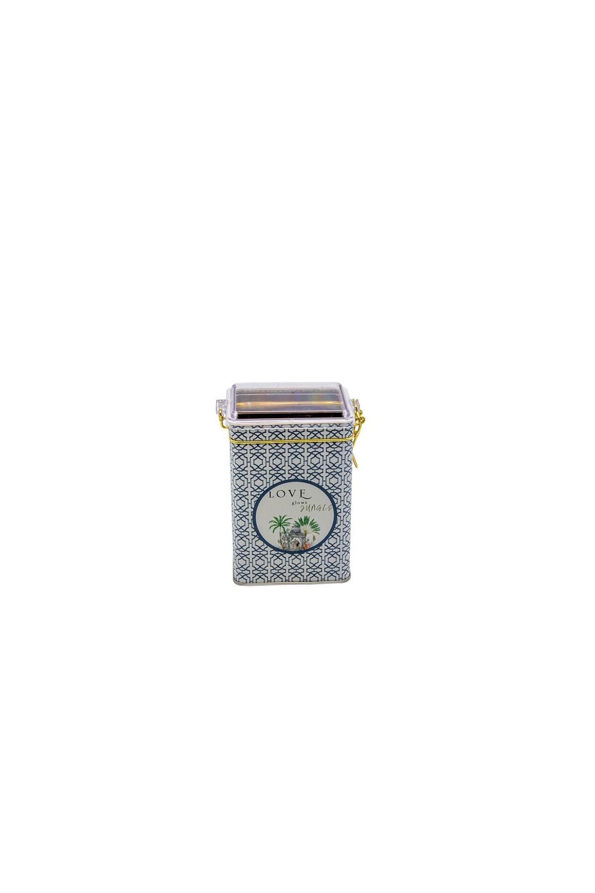 Er043-6ı Forrest Grey Love Desenli Dikdörtgen Metal Saklama Kabı 8x10 Cm
