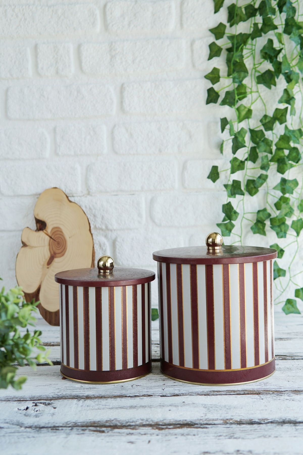 Circus Desenli Metal Saklama Kabı 2'li Set 2.1 Litre + 4.1 Litre Erb48t8