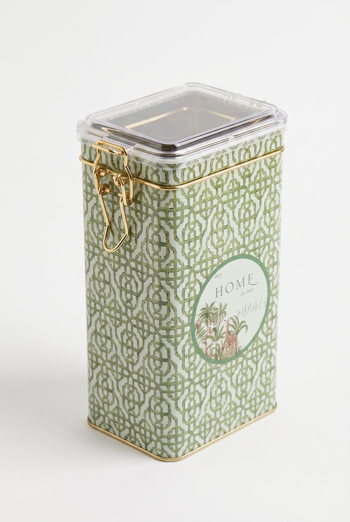 Evle Er053-1f Circus Cream Desenli Dikdörtgen Metal Saklama Kabı 8x10 Cm