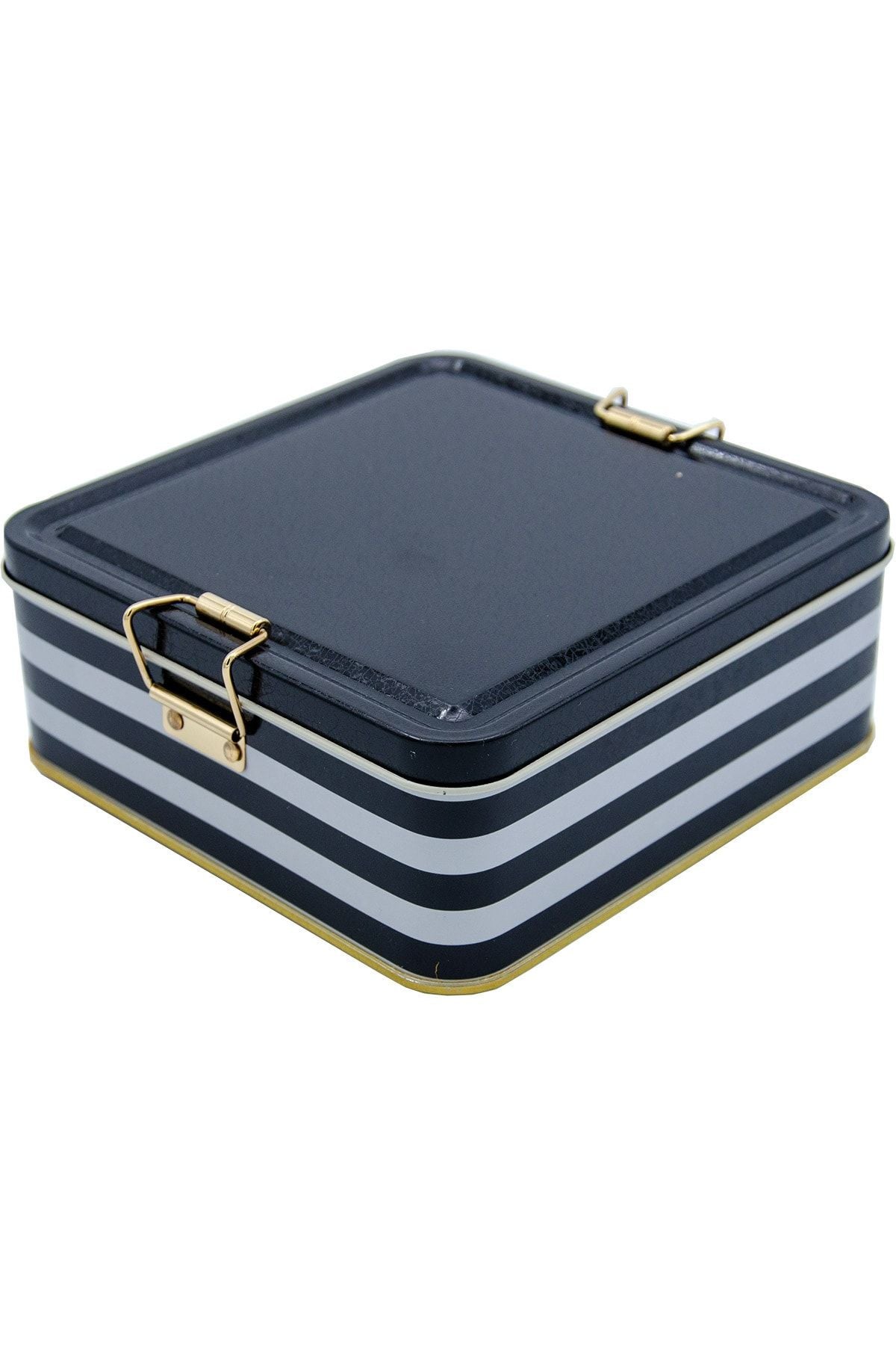 Evle Kare Kutu, 158x158x87 mm, Metal Kilitli Kapak, 1,9 lt, Flat Blue