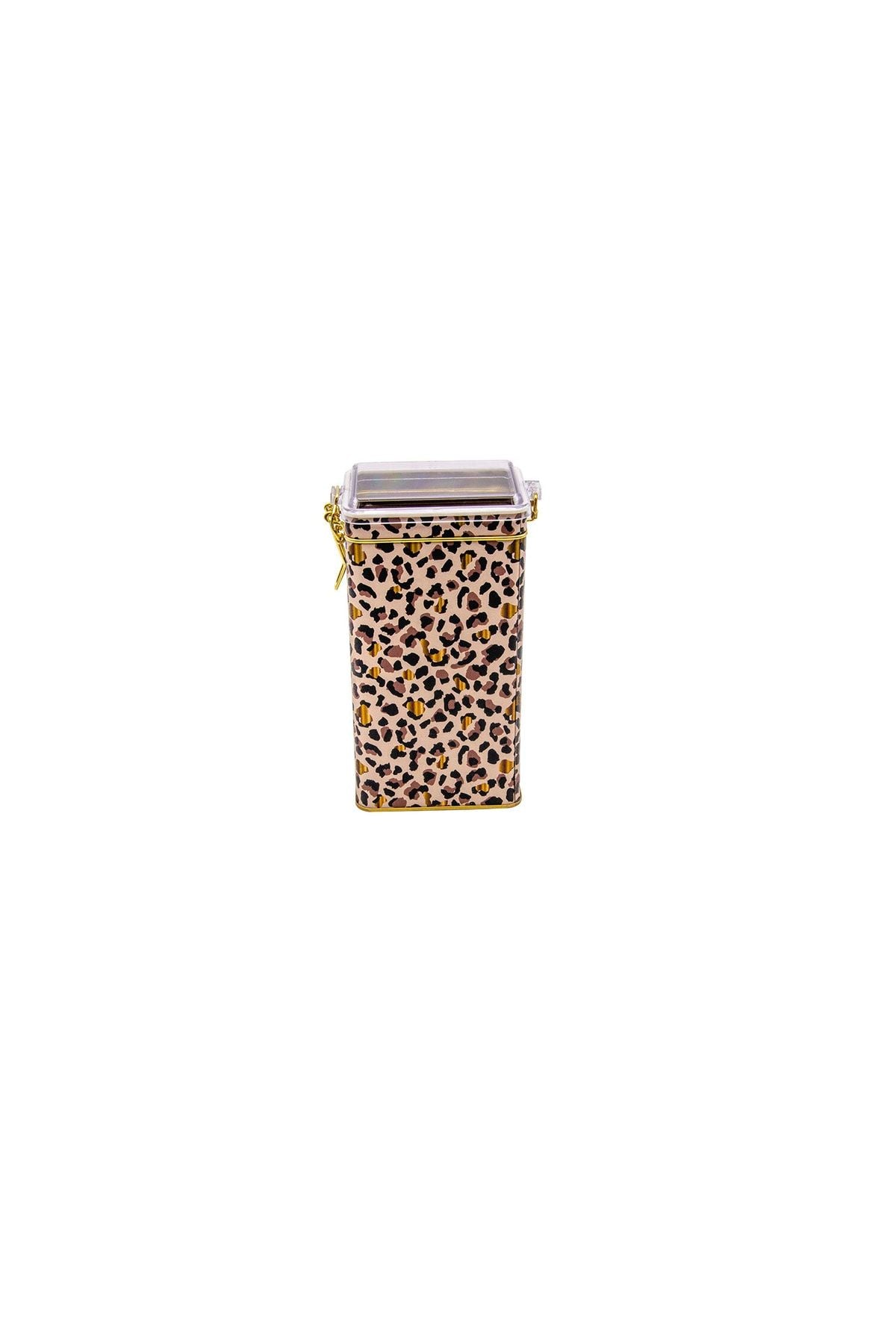Evle Er053-1f Circus Cream Desenli Dikdörtgen Metal Saklama Kabı 8x10 Cm