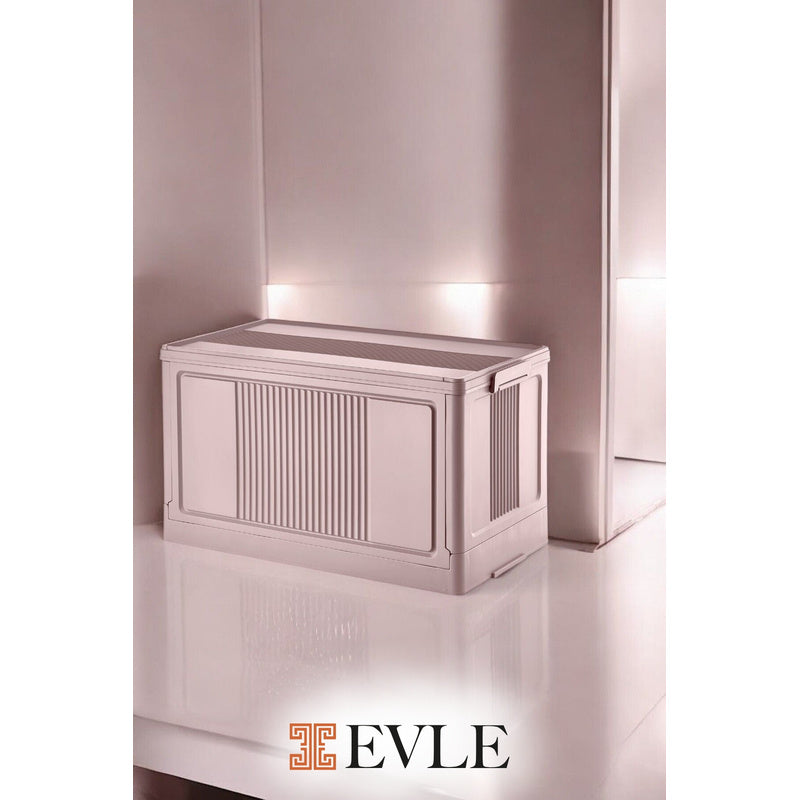 Evle Çok Amaçlı Modüler Kasa, İstiflenebilir Organizer Düzenleyici 55 lt, 54 x 31, 7 x 31, 7 cm, Toprak
