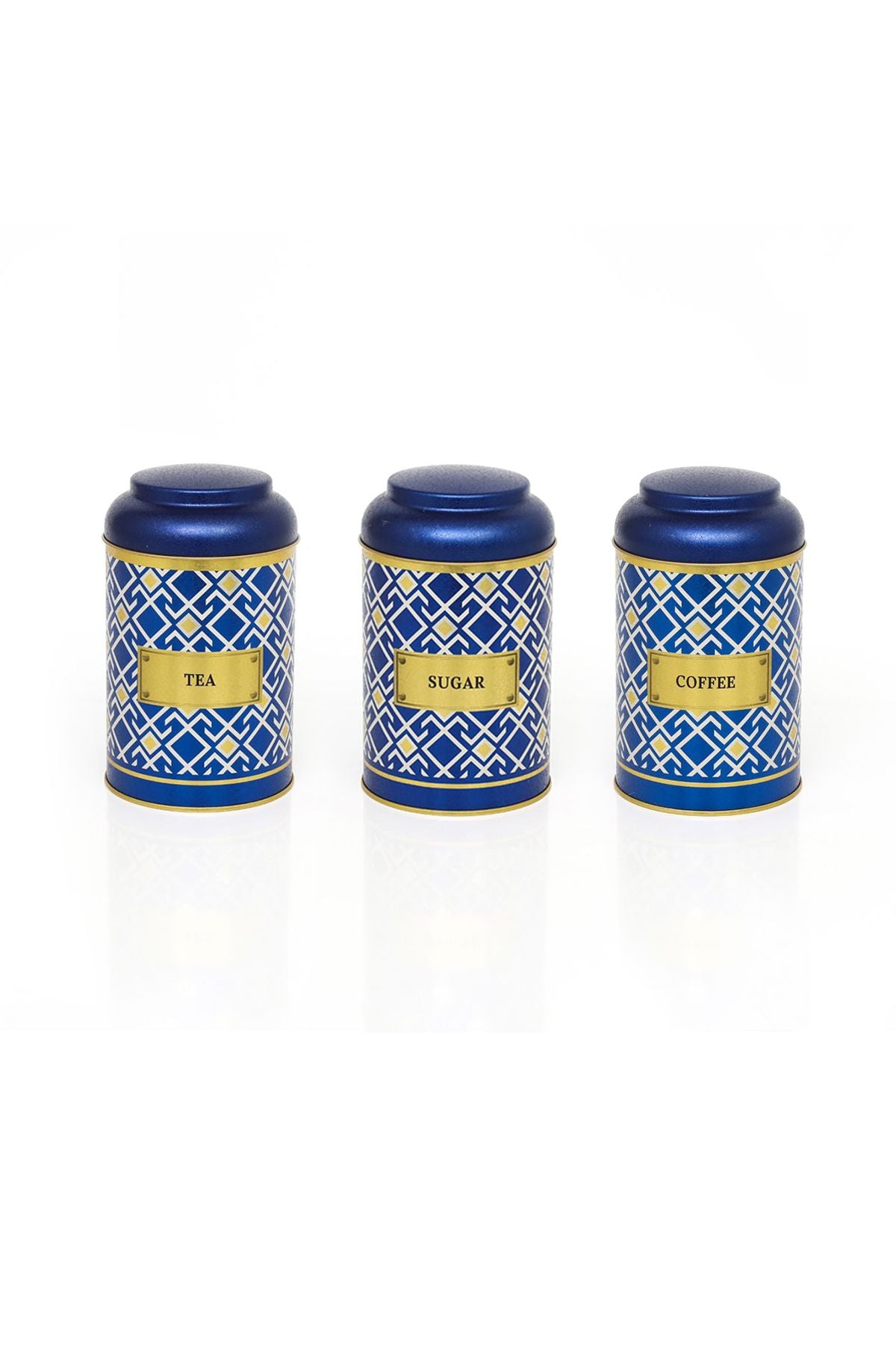 Evle Silindir Saklama Kabı Ø105 3 lü Set, Turkish Blue Set